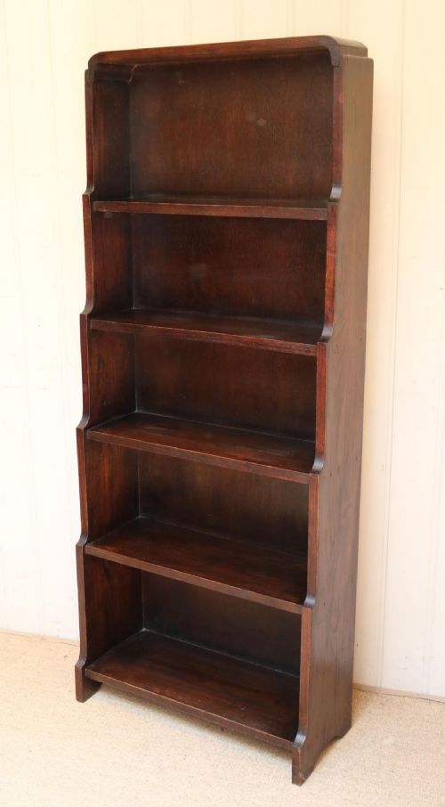 fig 1. Oak Art Deco Open Bookcase