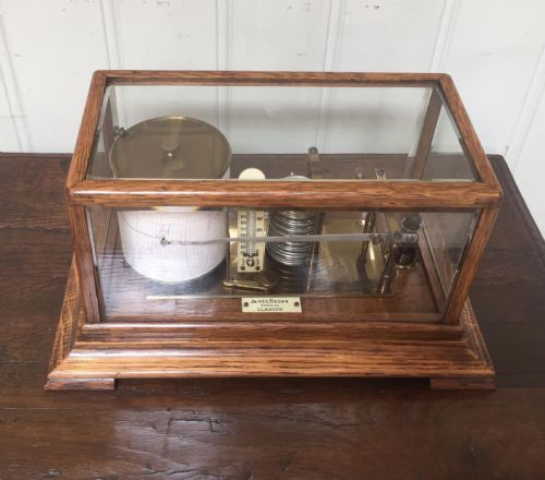 fig 1. Edwardian Oak Cased Barograph