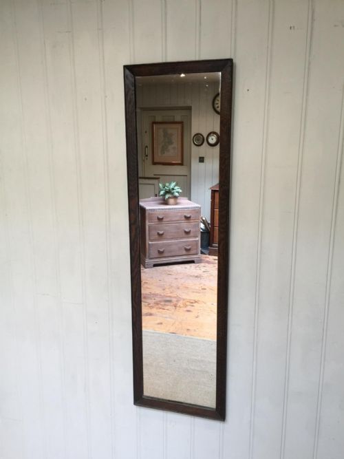 Tall Oak Wall Mirror