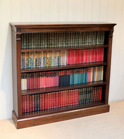 Late 19th Century Open Mahogany Bookcase