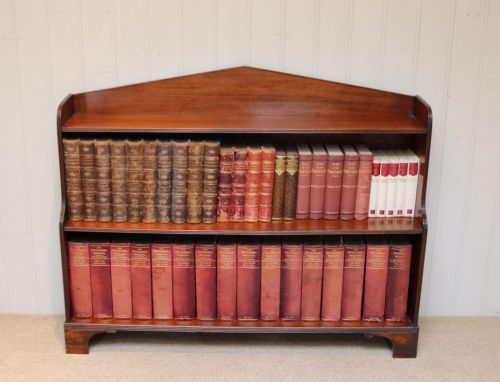 Edwardian Open Mahogany Bookcase