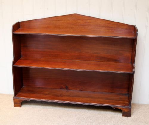fig 1. Edwardian Open Mahogany Bookcase