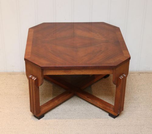 Low Walnut Art Deco Table