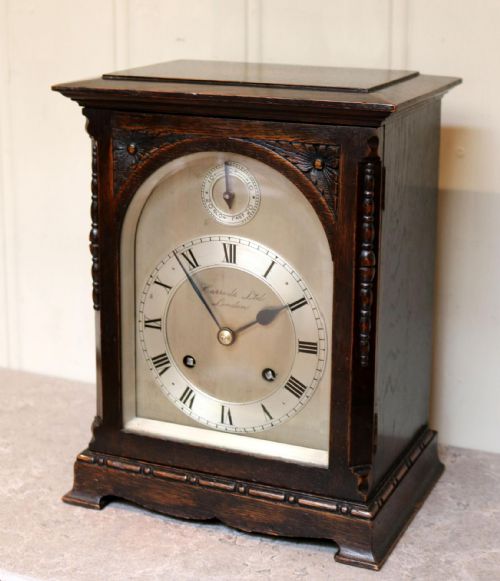 Oak Bracket Clock Supplied by Harrods