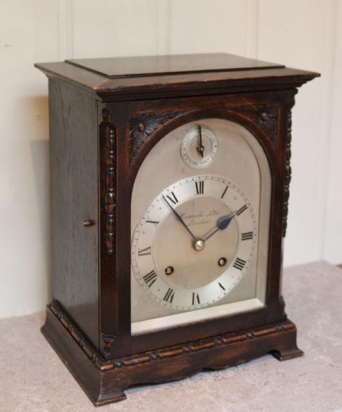 fig 1. Oak Bracket Clock Supplied By Harrods