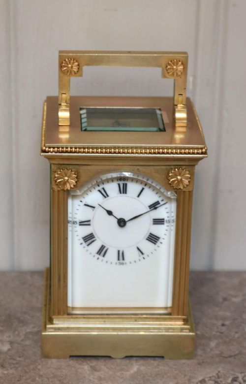fig 1. French Gilt Brass Carriage Clock