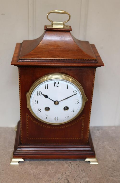 fig 1. Mahogany Pagoda Style Mantel Clock