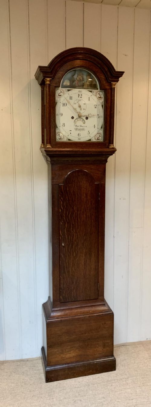 Longcase Clock with Rocking Ship