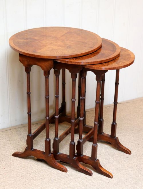 Walnut Nest  of Three Tables