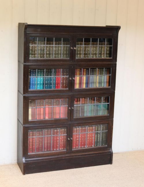 Dark Oak Sectional Stacking Bookcase