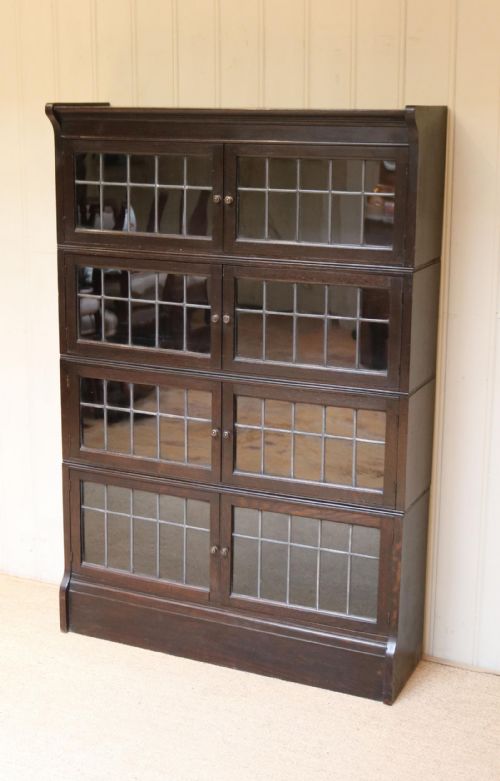 fig 1. Dark Oak Sectional Stacking Bookcase