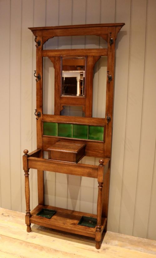 fig 1. Solid Oak Hall Stand