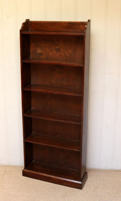 fig 1. Tall Slim Open Oak Bookcase