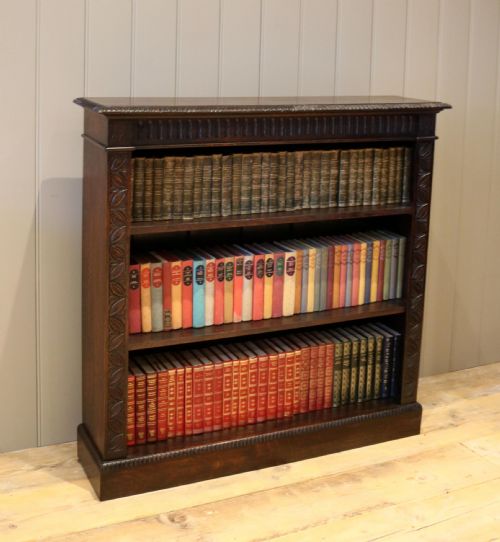 Dark Oak Open Bookcase