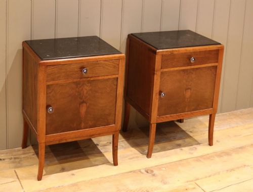 Pair of French Art Deco Bedside Cabinets