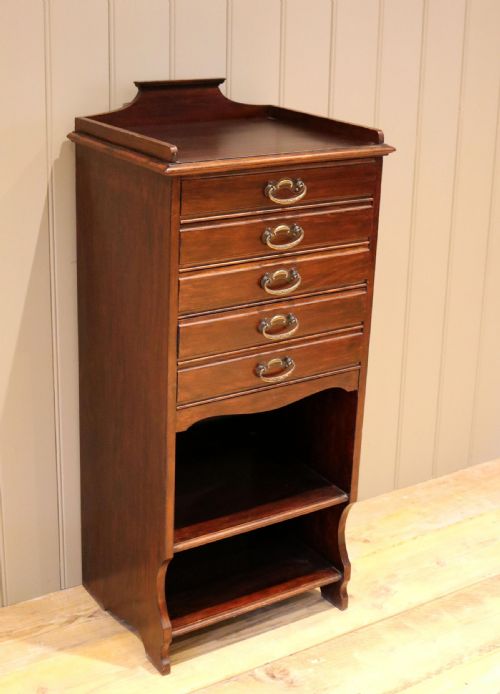Walnut Finish Music Cabinet