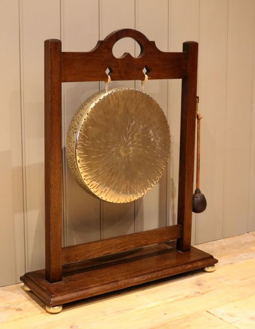 Oak Framed Floor Standing Gong