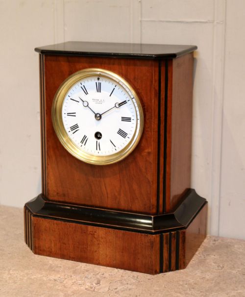 Walnut Timepiece Mantel Clock