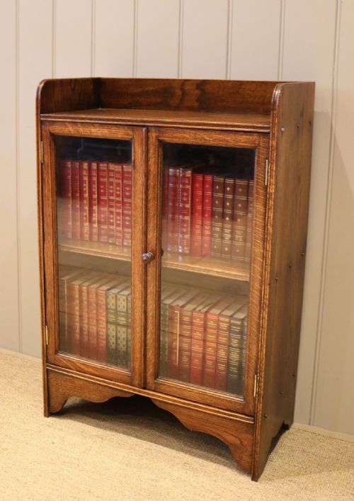 Small Proportioned Oak Glazed Bookcase