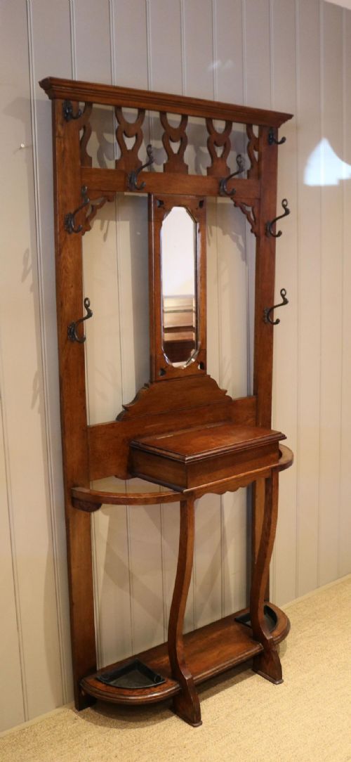 fig 1. Oak Arts And Crafts Hall Stand