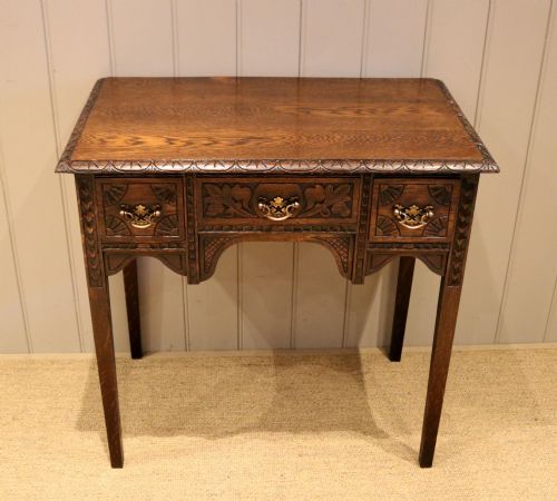 Early 19th Century Carved Oak Lowboy