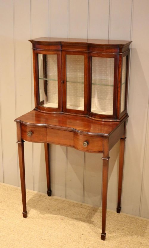 fig 1. Pretty Mahogany Table Display Cabinet