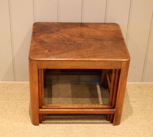 Solid Walnut Stacking Nest of Three Tables