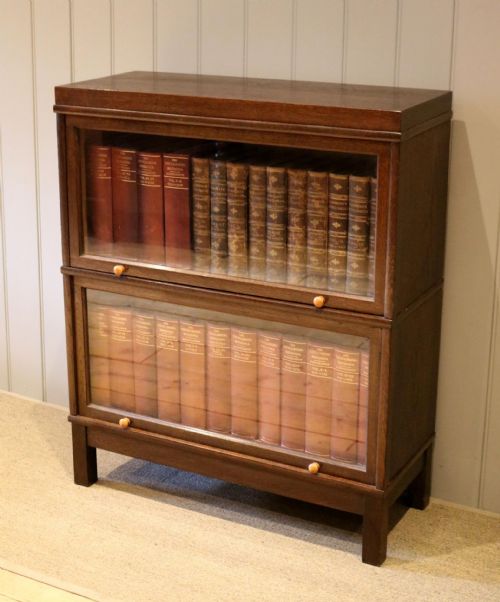 Oak Two Tier Deep Bookcase