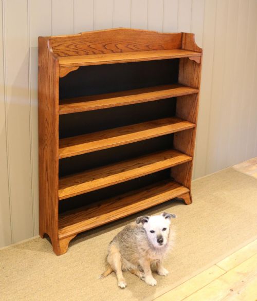 fig 1. Golden Oak Open Bookcase