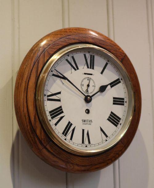fig 1. 8' Oak Framed Dial Clock