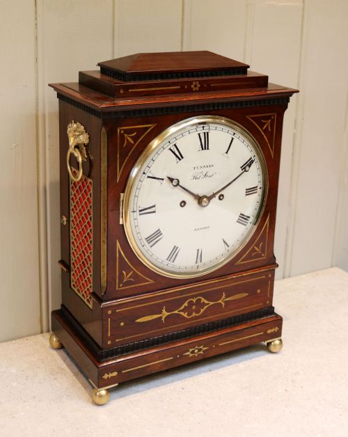 Regency Rosewood Chamfer Top Bracket Clock