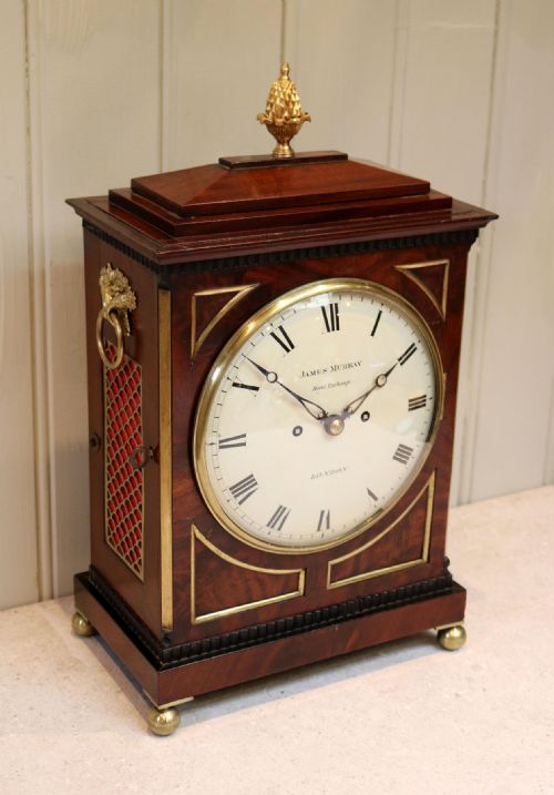 fig 1. Georgian Mahogany Chamfer Top Bracket Clock