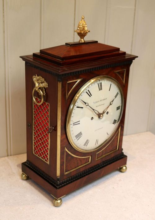 fig 2. Georgian Mahogany Chamfer Top Bracket Clock