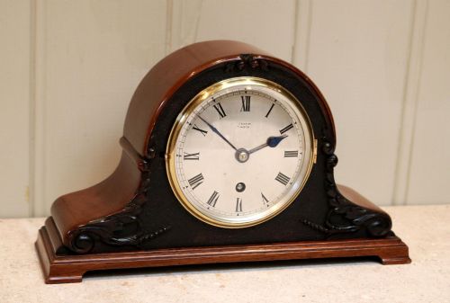 fig 1. Solid Mahogany Napoleon Hat Mantel Clock