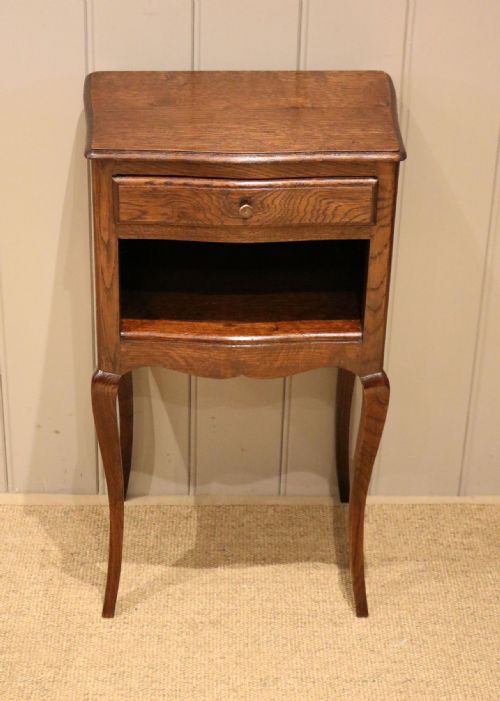 Single French Oak Bedside Cabinet