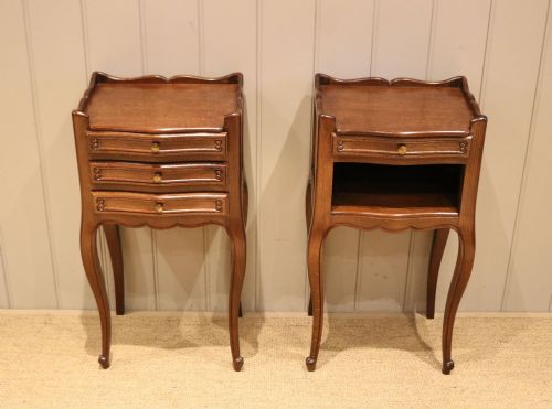 Pair of French Oak Bedside Cabinets
