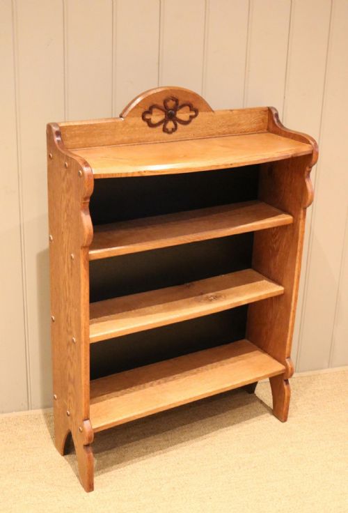 fig 1. Arts & Crafts Style Oak Open Bookcase
