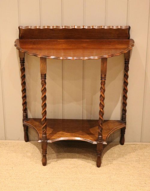 Oak Demi Lune Table