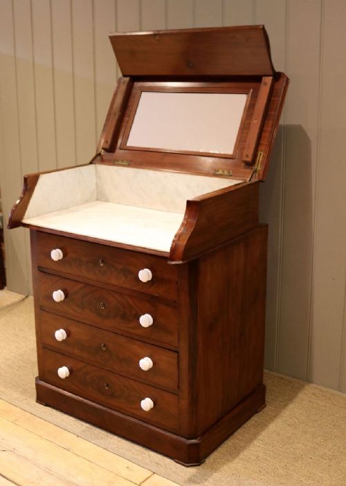 fig 1. French Mahogany Piano Top Washstand