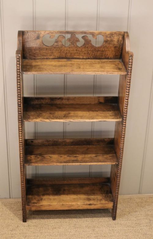 fig 1. Rustic Oak Open Bookcase