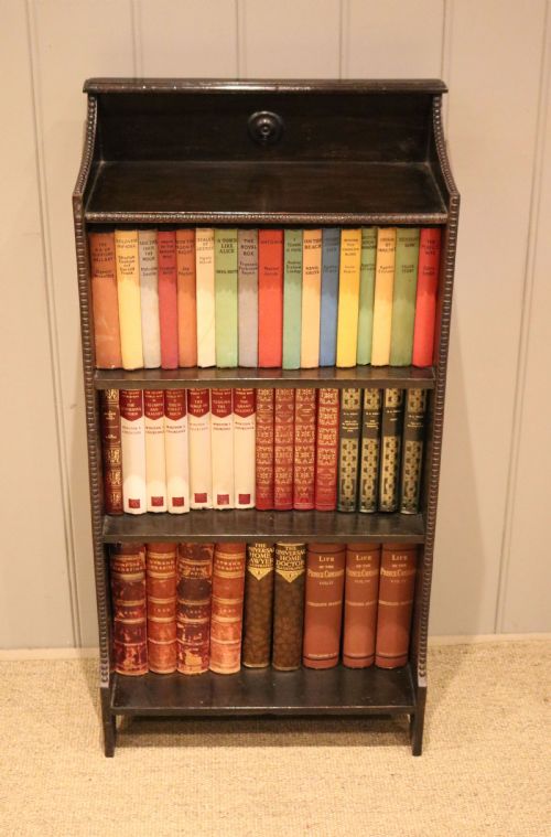 Dark Oak Open Bookcase