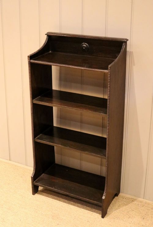 fig 1. Dark Oak Open Bookcase