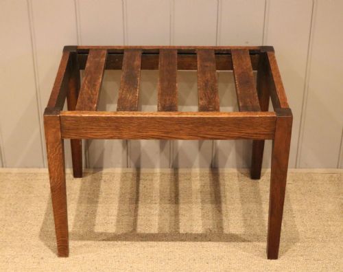 Edwardian Oak Luggage Stand