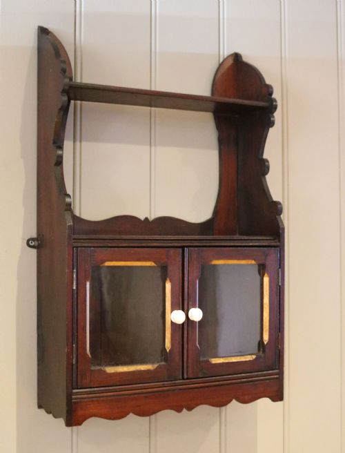 Glazed Fruitwood Wall Cabinet