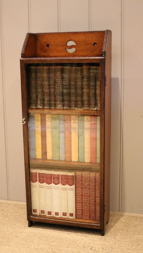 Small Proportioned Oak Glazed Bookcase