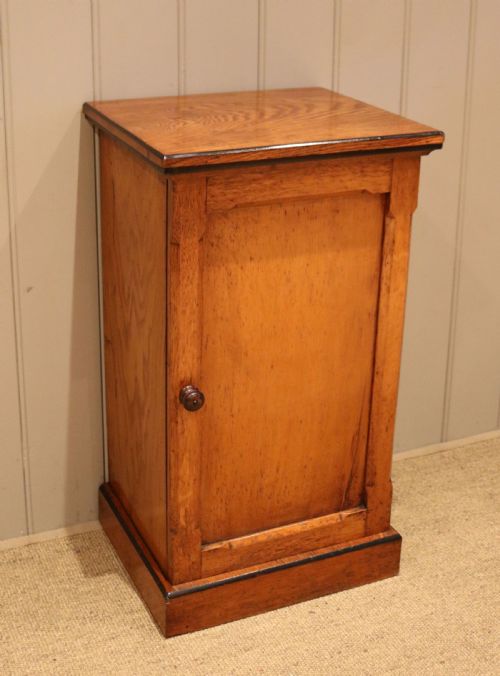 Mid Victorian Golden Oak Bedside Cabinet