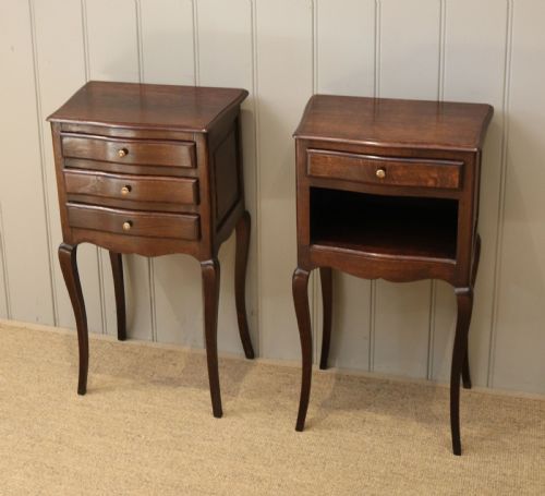 Pair of French Oak Bedside Cabinets