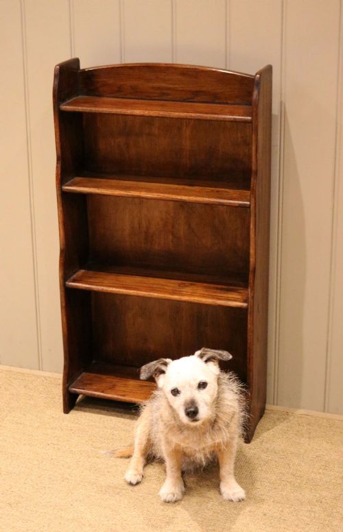 fig 1. Oak Open Waterfall Bookcase