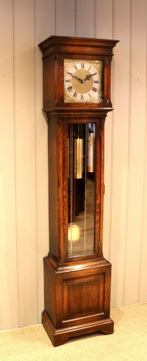 Small Oak Chiming Longcase Clock	