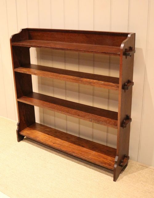 fig 1. Oak Open Pegged Bookcase